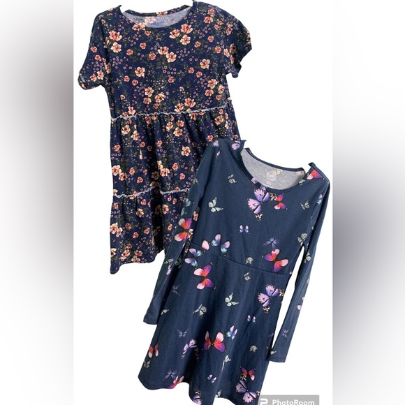 Litte Girls Butterfly and Floral Dress Lot - Picture 1 of 7